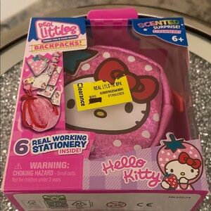 Hello Kitty Mini Backpack: real stationary & strawberry surprise